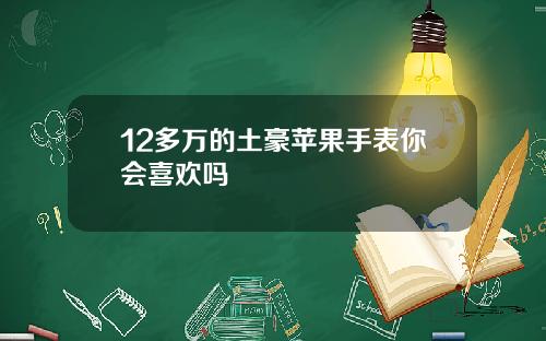 12多万的土豪苹果手表你会喜欢吗