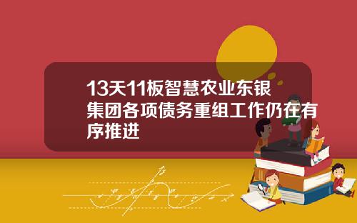 13天11板智慧农业东银集团各项债务重组工作仍在有序推进