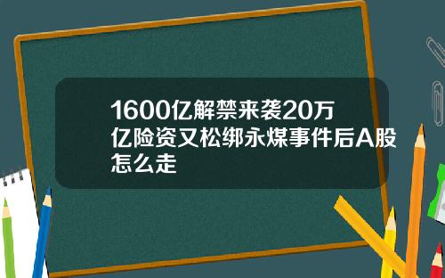 1600亿解禁来袭20万亿险资又松绑永煤事件后A股怎么走