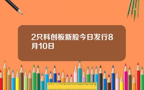 2只科创板新股今日发行8月10日