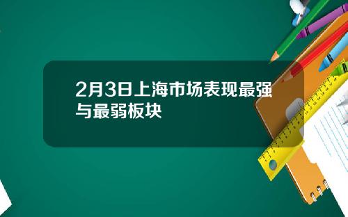 2月3日上海市场表现最强与最弱板块