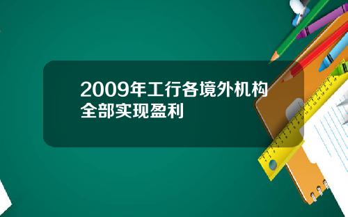 2009年工行各境外机构全部实现盈利