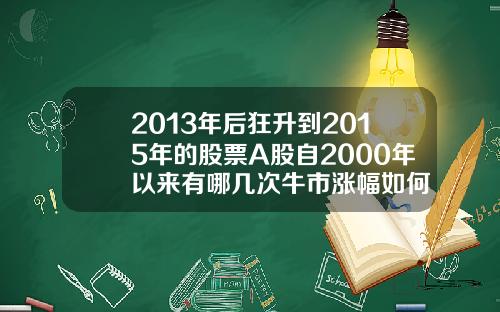 2013年后狂升到2015年的股票A股自2000年以来有哪几次牛市涨幅如何