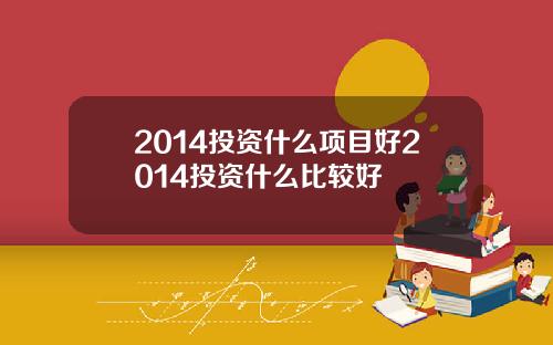 2014投资什么项目好2014投资什么比较好
