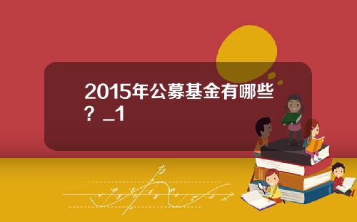 2015年公募基金有哪些？_1