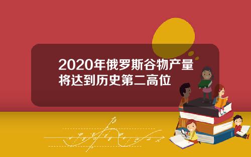 2020年俄罗斯谷物产量将达到历史第二高位