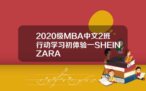 2020级MBA中文2班行动学习初体验一SHEINZARA