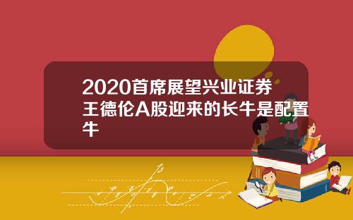 2020首席展望兴业证券王德伦A股迎来的长牛是配置牛