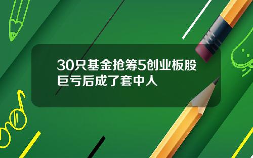 30只基金抢筹5创业板股巨亏后成了套中人