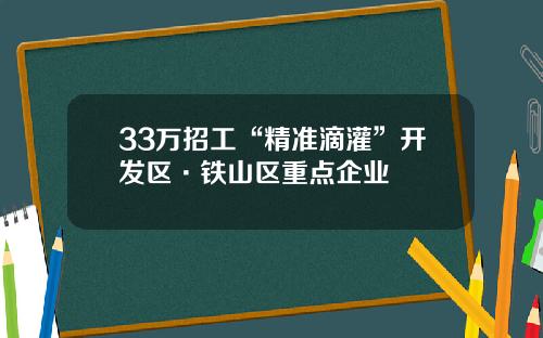 33万招工“精准滴灌”开发区·铁山区重点企业