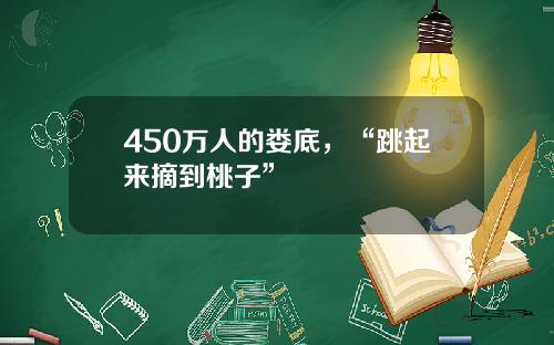 450万人的娄底，“跳起来摘到桃子”
