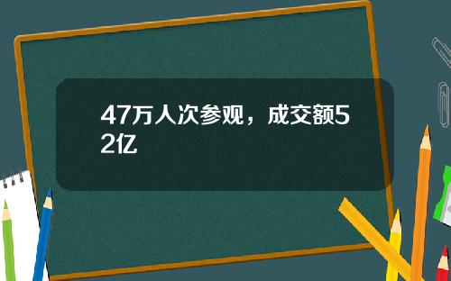 47万人次参观，成交额52亿