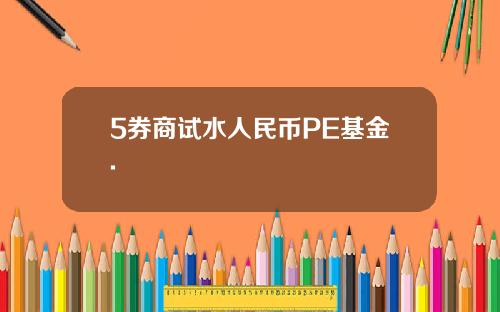 5券商试水人民币PE基金.