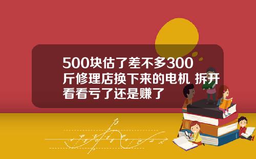 500块估了差不多300斤修理店换下来的电机 拆开看看亏了还是赚了