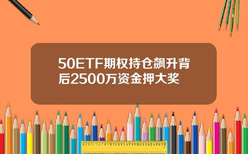 50ETF期权持仓飙升背后2500万资金押大奖