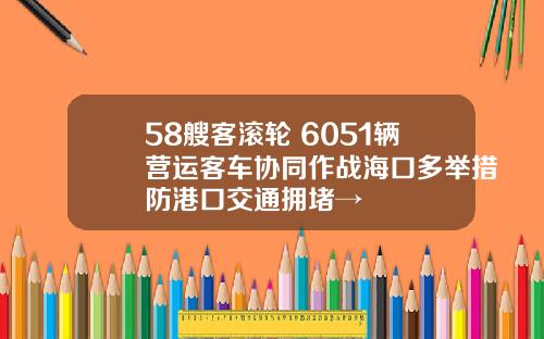 58艘客滚轮+6051辆营运客车协同作战海口多举措防港口交通拥堵→