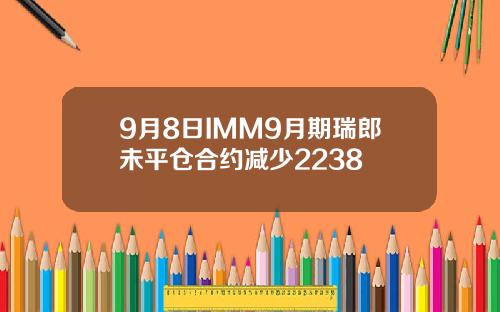 9月8日IMM9月期瑞郎未平仓合约减少2238
