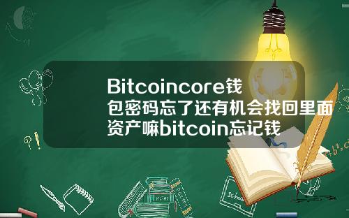 Bitcoincore钱包密码忘了还有机会找回里面资产嘛bitcoin忘记钱包密码