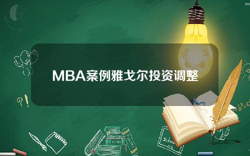 MBA案例雅戈尔投资调整