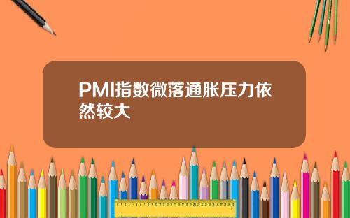 PMI指数微落通胀压力依然较大
