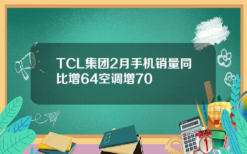 TCL集团2月手机销量同比增64空调增70