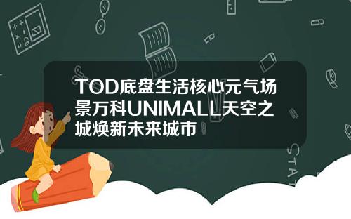 TOD底盘生活核心元气场景万科UNIMALL天空之城焕新未来城市