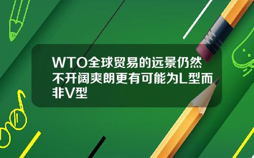 WTO全球贸易的远景仍然不开阔爽朗更有可能为L型而非V型