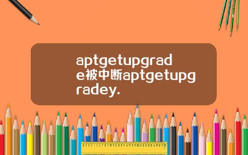 aptgetupgrade被中断aptgetupgradey.