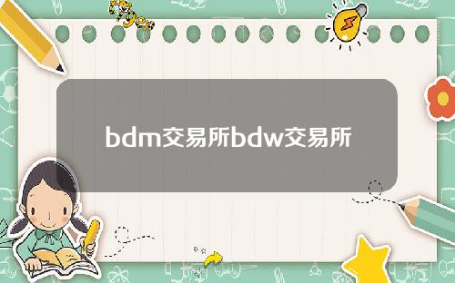 bdm交易所bdw交易所