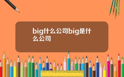 big什么公司big是什么公司