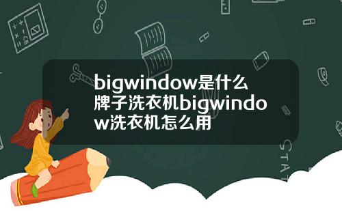 bigwindow是什么牌子洗衣机bigwindow洗衣机怎么用