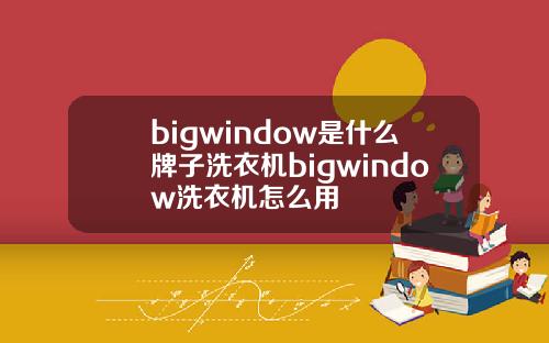bigwindow是什么牌子洗衣机bigwindow洗衣机怎么用