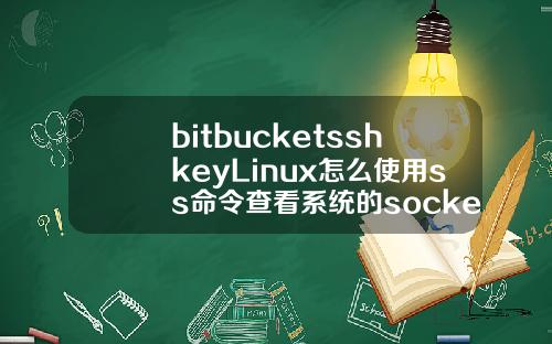 bitbucketsshkeyLinux怎么使用ss命令查看系统的socket状态.
