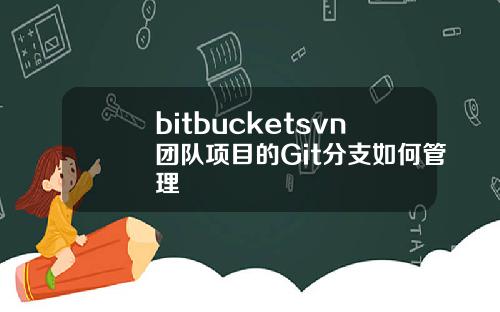 bitbucketsvn团队项目的Git分支如何管理