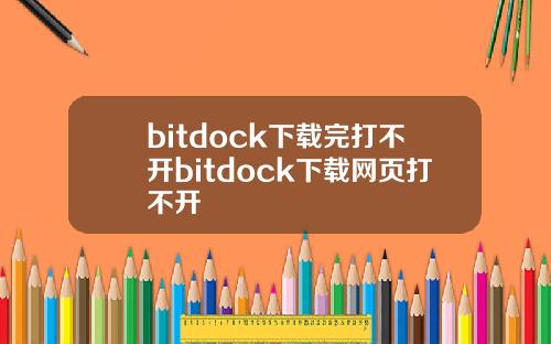 bitdock下载完打不开bitdock下载网页打不开