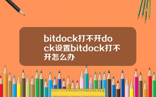 bitdock打不开dock设置bitdock打不开怎么办