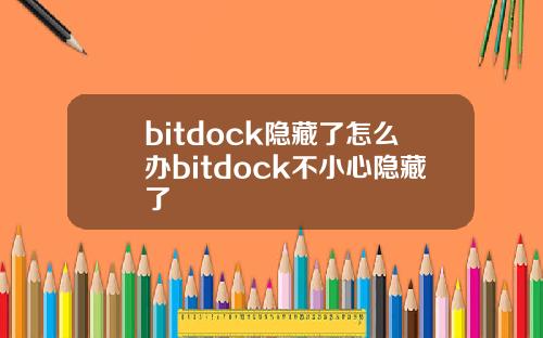 bitdock隐藏了怎么办bitdock不小心隐藏了