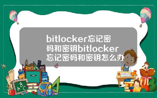 bitlocker忘记密码和密钥bitlocker忘记密码和密钥怎么办