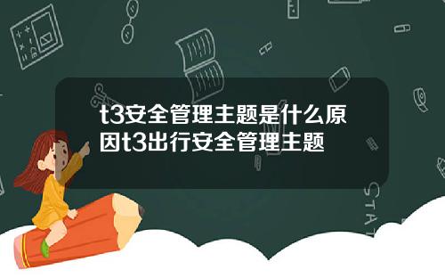 t3安全管理主题是什么原因t3出行安全管理主题