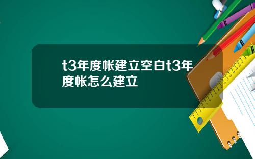 t3年度帐建立空白t3年度帐怎么建立