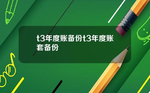 t3年度账备份t3年度账套备份