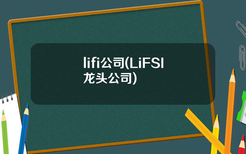 lifi公司(LiFSI龙头公司)
