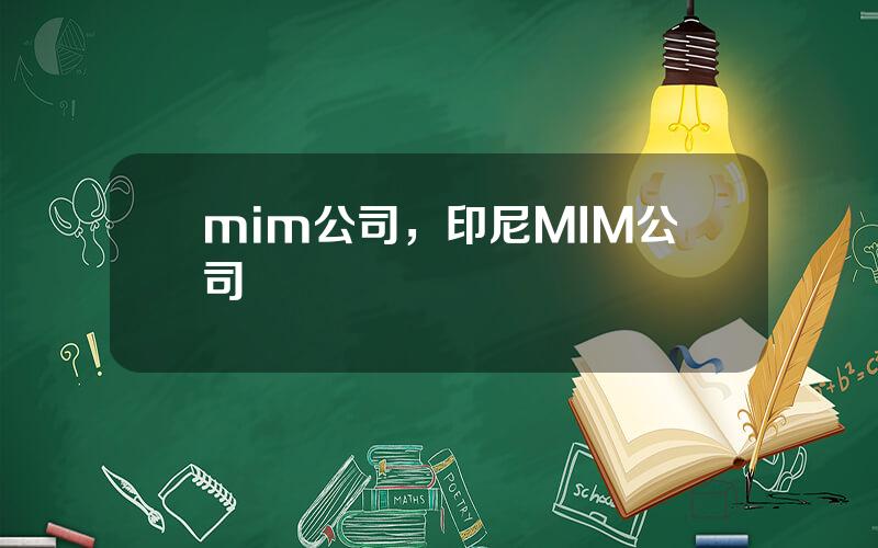mim公司，印尼MIM公司