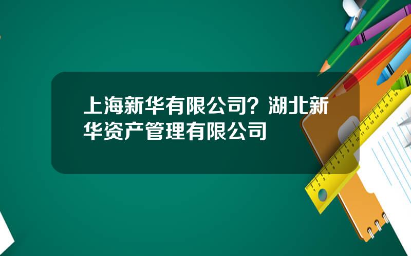 上海新华有限公司？湖北新华资产管理有限公司