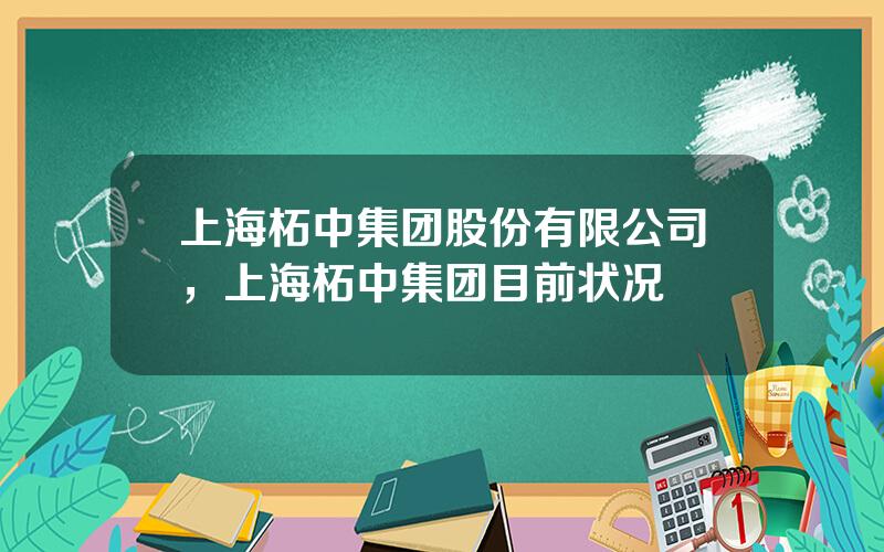 上海柘中集团股份有限公司，上海柘中集团目前状况