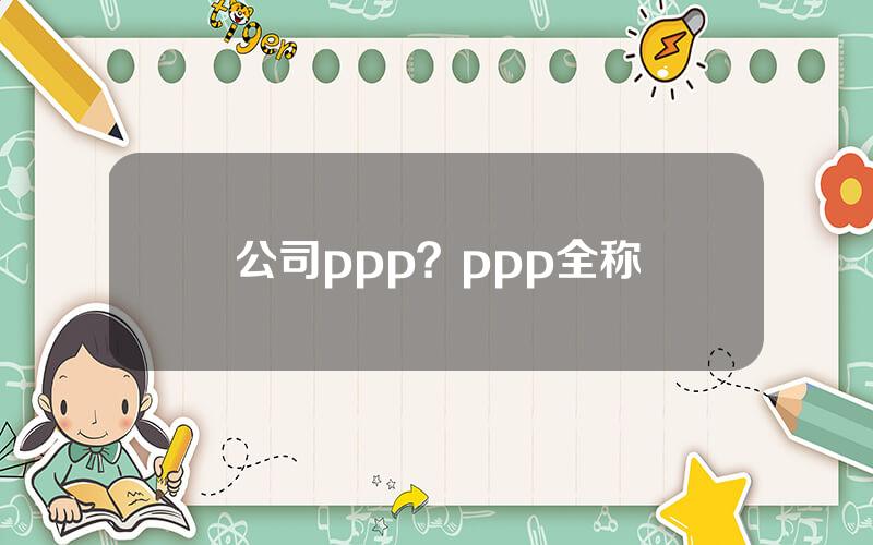 公司ppp？ppp全称