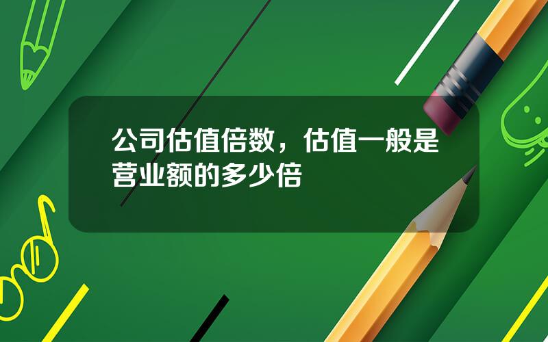 公司估值倍数，估值一般是营业额的多少倍