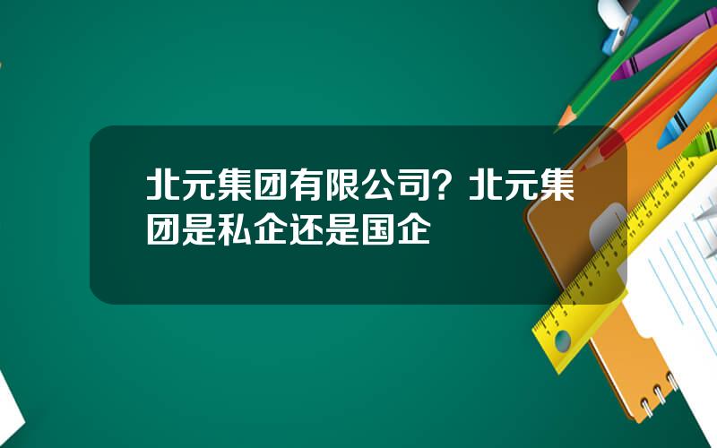 北元集团有限公司？北元集团是私企还是国企