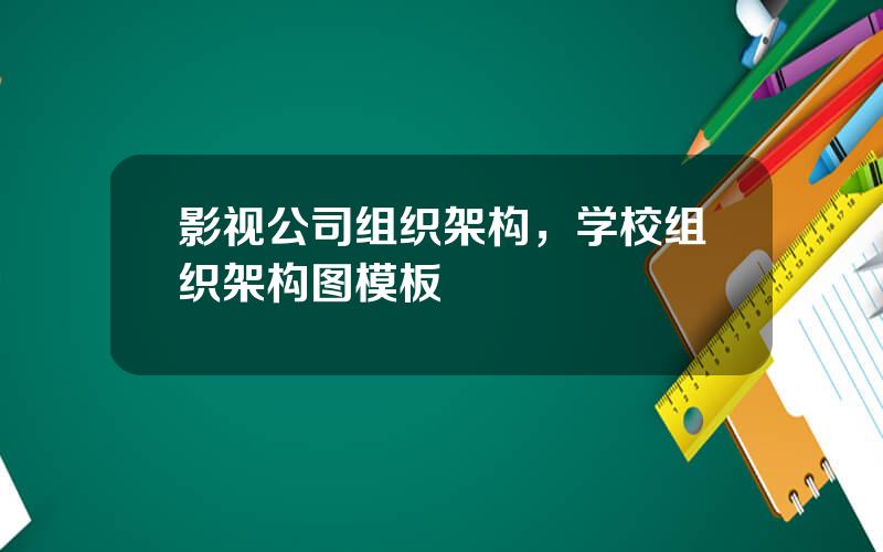 影视公司组织架构，学校组织架构图模板