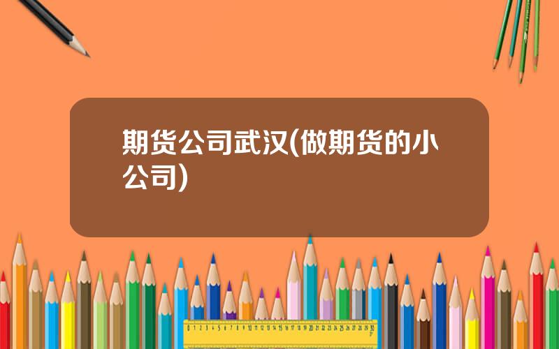 期货公司武汉(做期货的小公司)